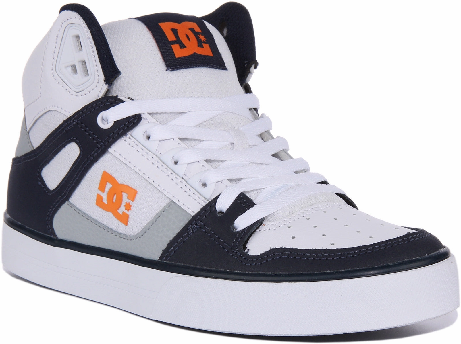 Knit Upper Minimal Design Dc Shoes Pure High Top In White Navy For Men