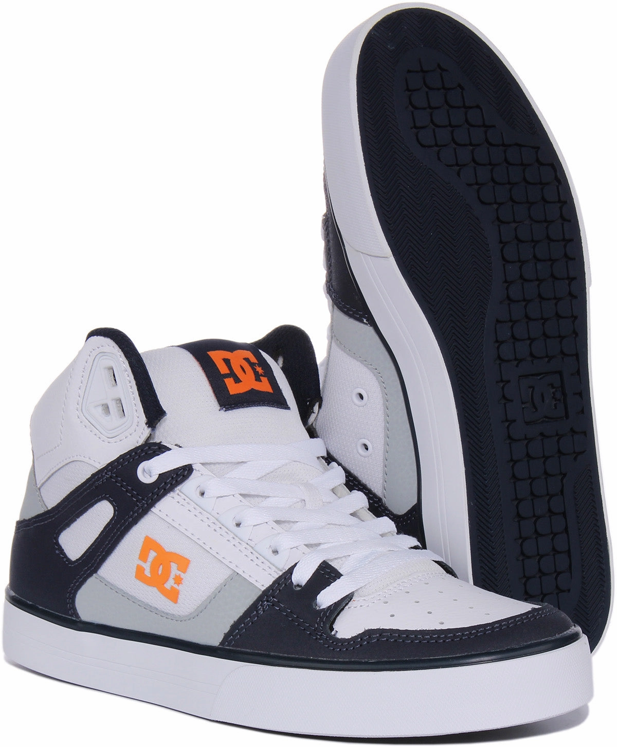 Energy Foam Dc Shoes Pure High Top In White Navy For Men