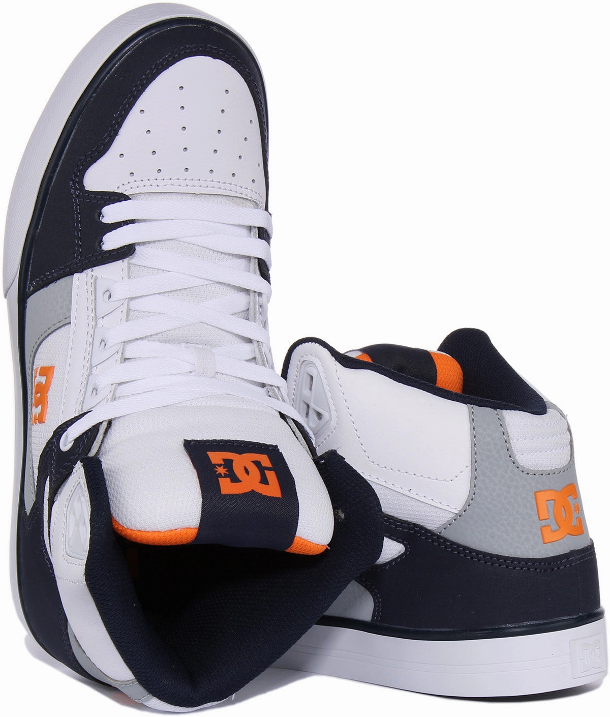 Energy Foam Dc Shoes Pure High Top In White Navy For Men