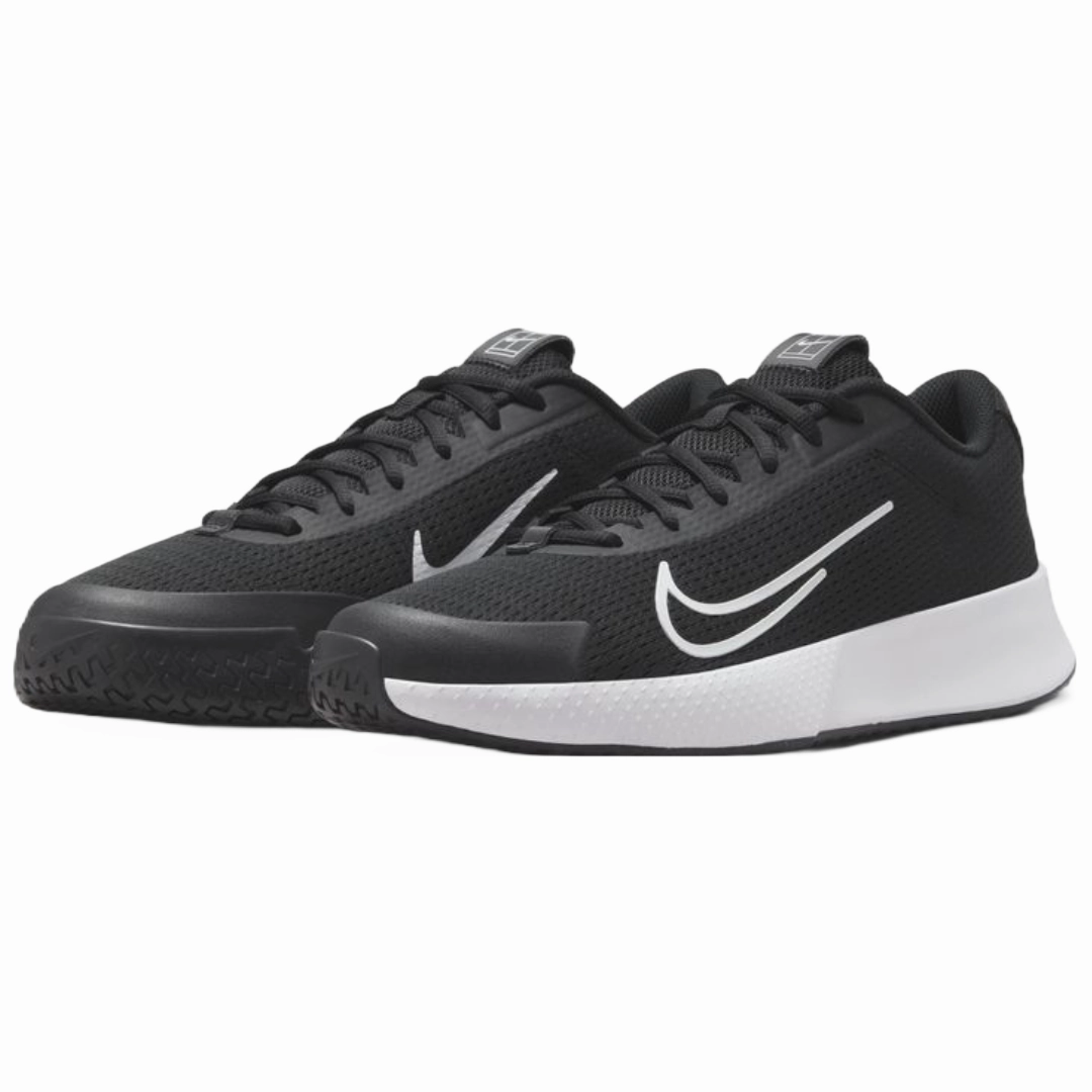 Enhanced running stability Nike Court Vapor Lite 2 Black/White Men's Hard Court Tennis Shoes