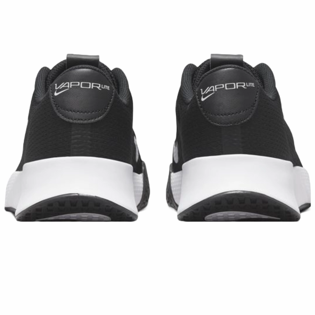 Enhanced running stability Nike Court Vapor Lite 2 Black/White Men's Hard Court Tennis Shoes