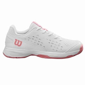 Wilson Rush Pro Jr L Tennis Shoes - White / White / Mauve Pink