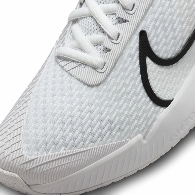 Enhanced Support Nike Court Air Zoom Vapor Pro 2 Women Hard Court Tennis Shoes - White/Black-Pure Platinum