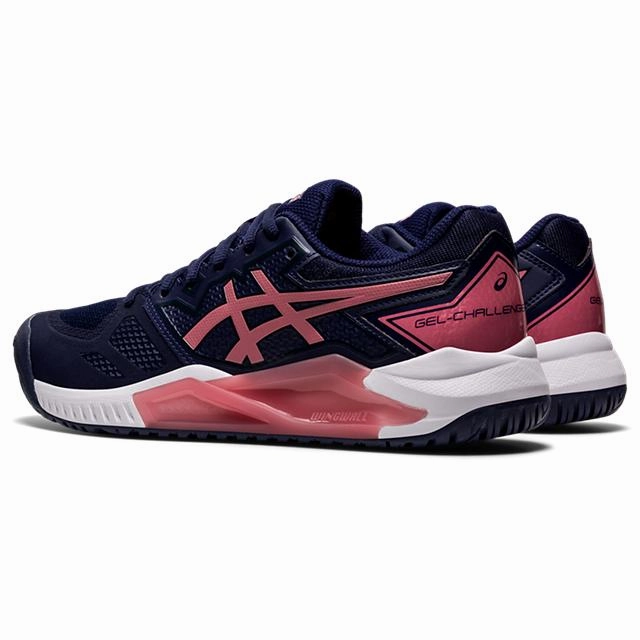 Ergonomic Feature Asics Womens Gel Challenger 13 Tennis Shoes - Peacoat/Smokey Rose