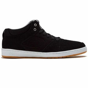 eS Accel Slim Mid Shoes - Black/White/Silver Skate Fit