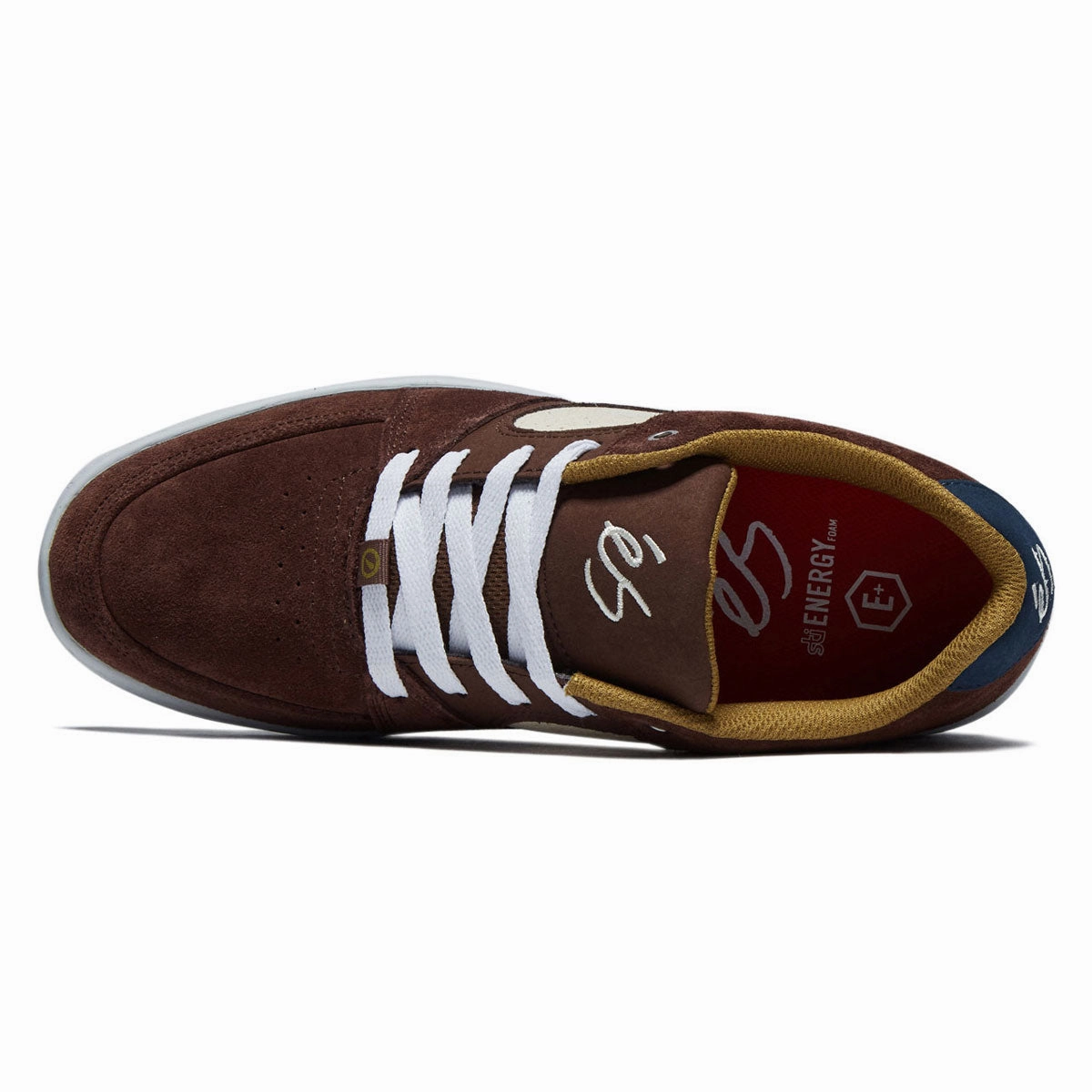 eS Accel Slim Shoes - Brown/Tan/Blue Fast Spin