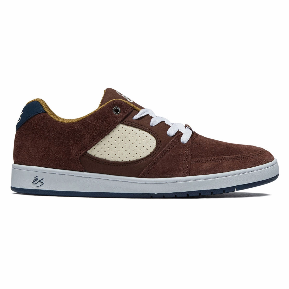eS Accel Slim Shoes - Brown/Tan/Blue Fast Spin
