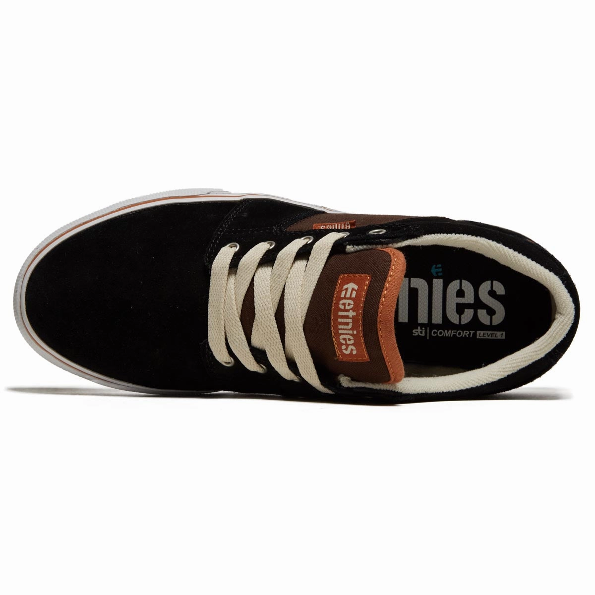 Etnies Barge Ls Shoes - Black/Brown Soft Interior