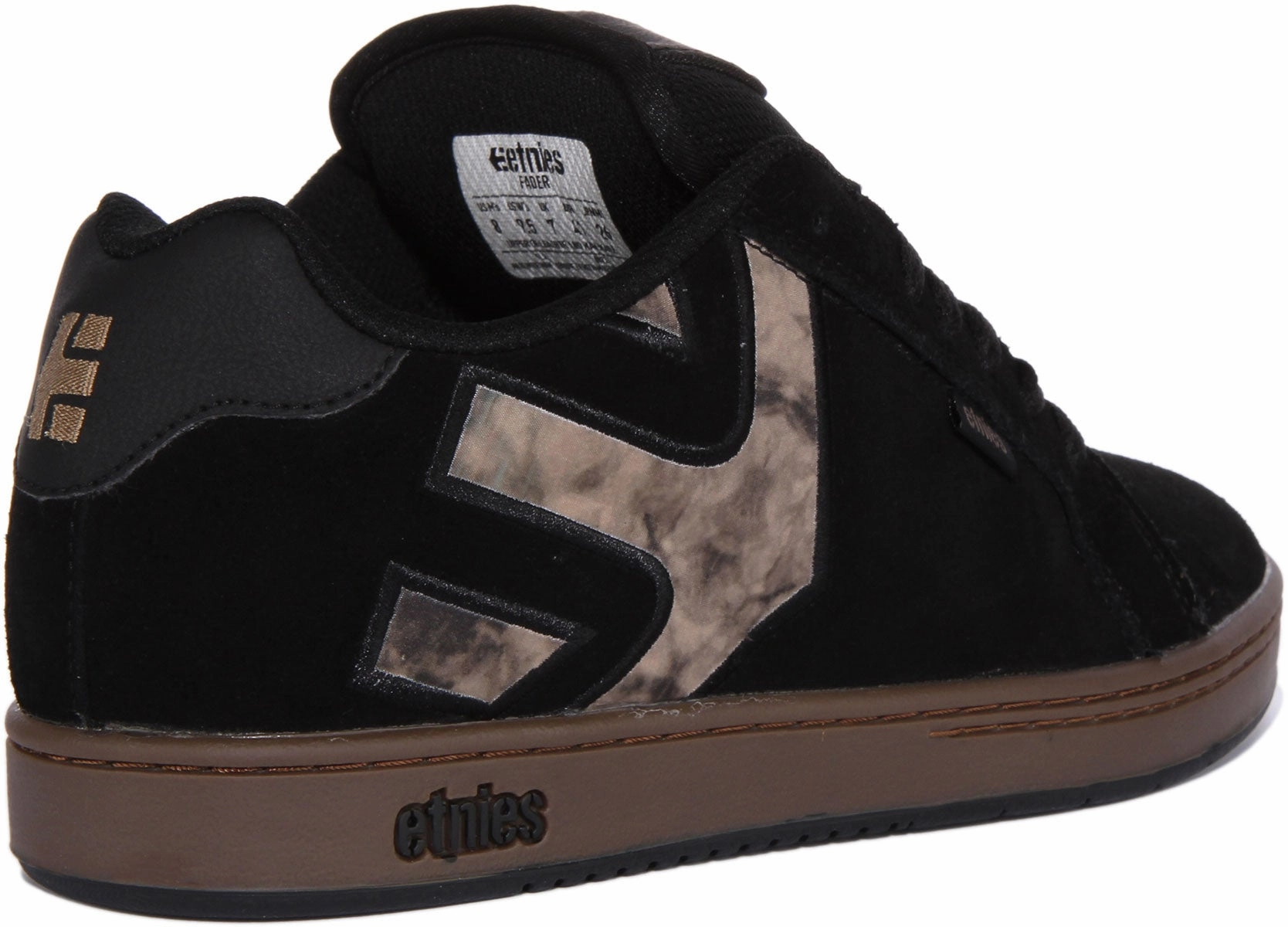Etnies Fader In Black For Men Heel System