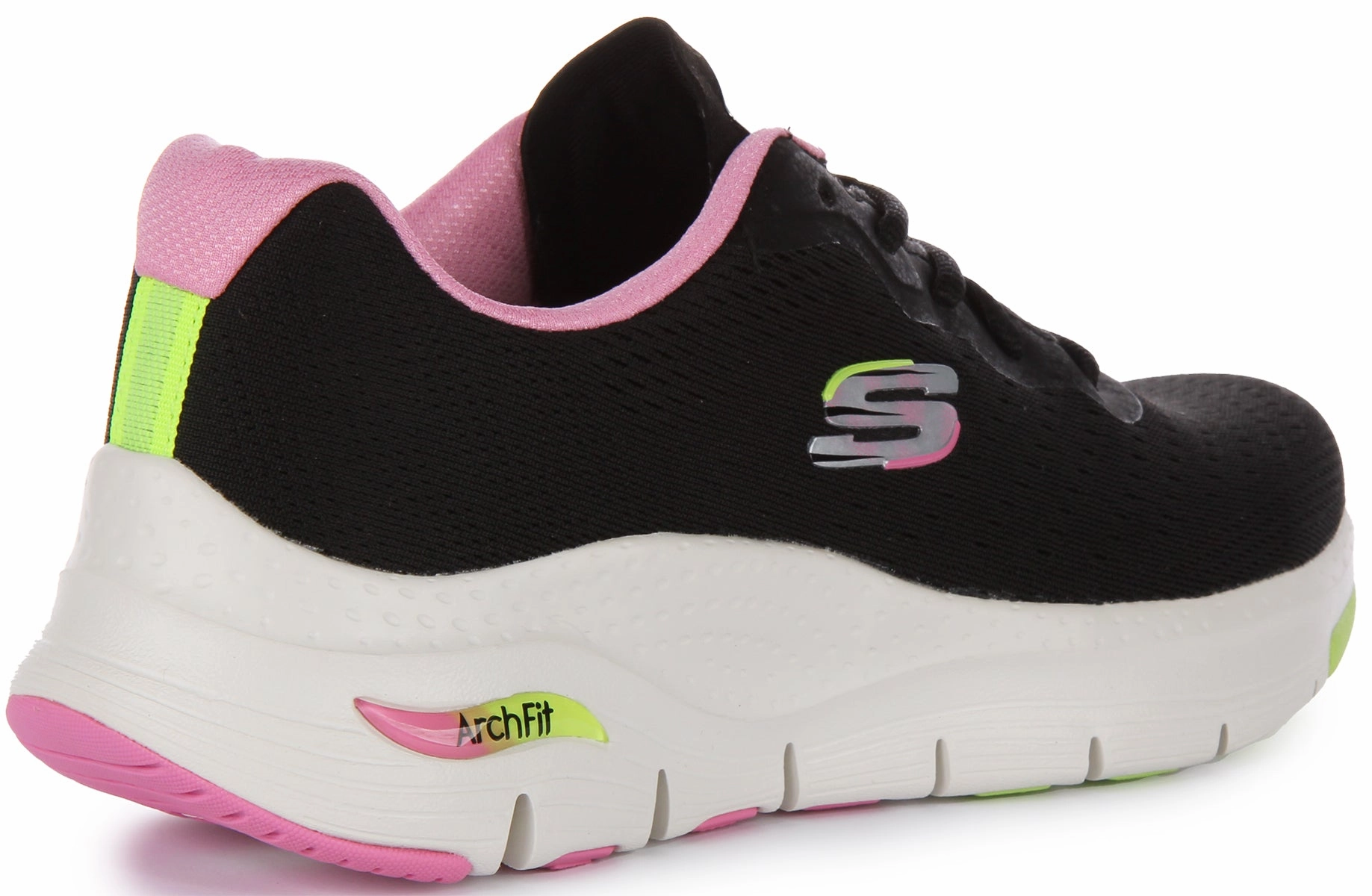 Even Balance Skechers Arch Fit fit In Black Pink For Women