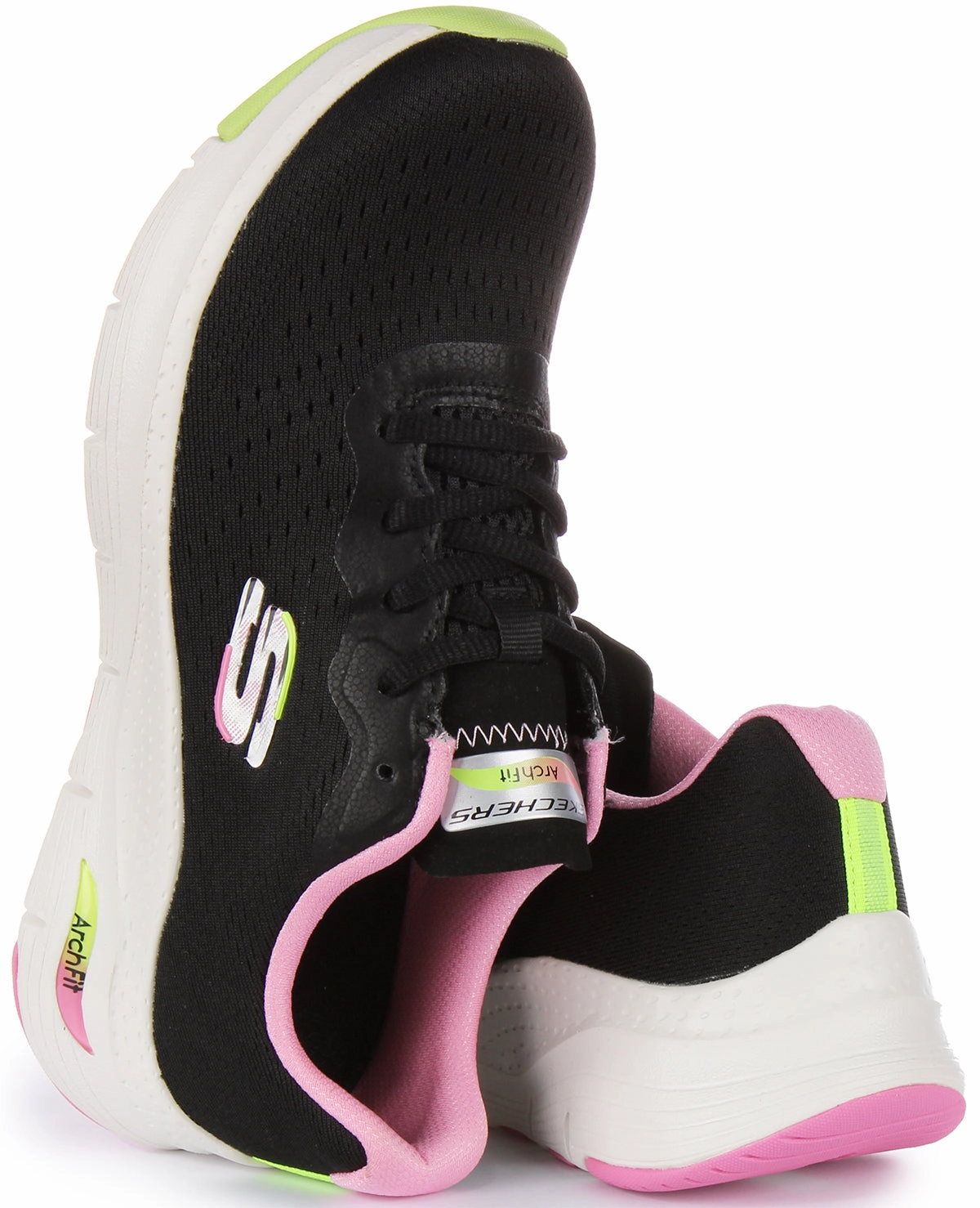 Even Balance Skechers Arch Fit fit In Black Pink For Women
