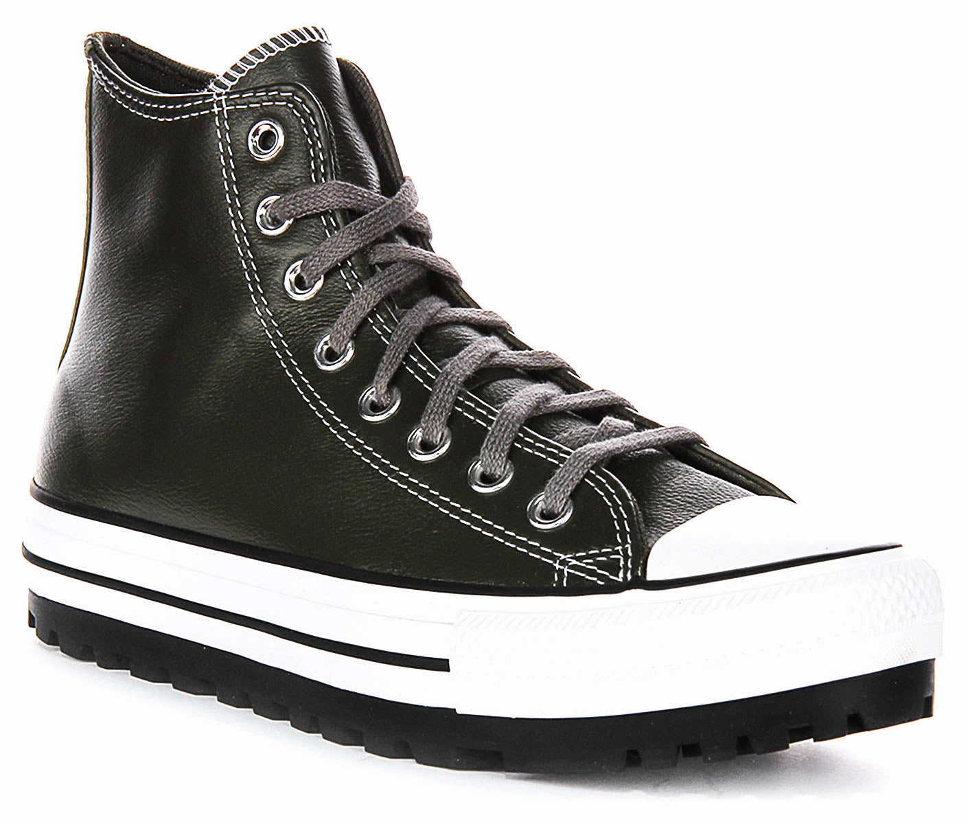 Cushion Arch Converse All Star City Trek A09489C In Dark Green Leather