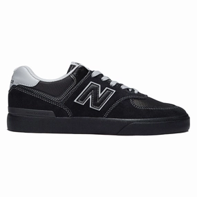 Grip Action Comfort Padding New Balance 574 Vulc Wide Shoes - Black/Black