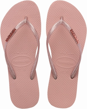 Havaianas Slim Logo Metal In Rose For Women Easy Breeze Outdoor Garden Outfit