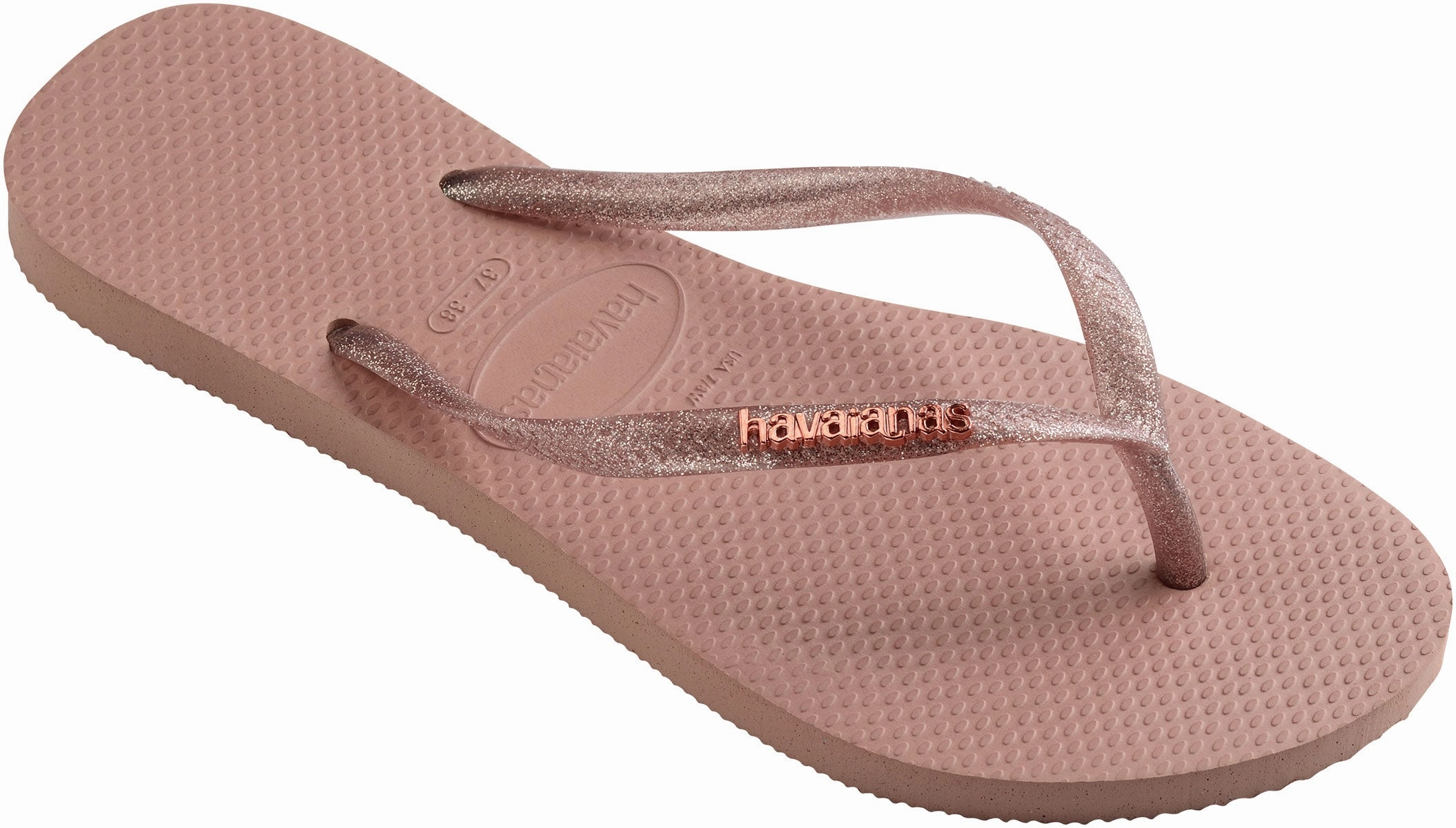 Everyday Design Havaianas Slim Logo Metal In Rose For Women