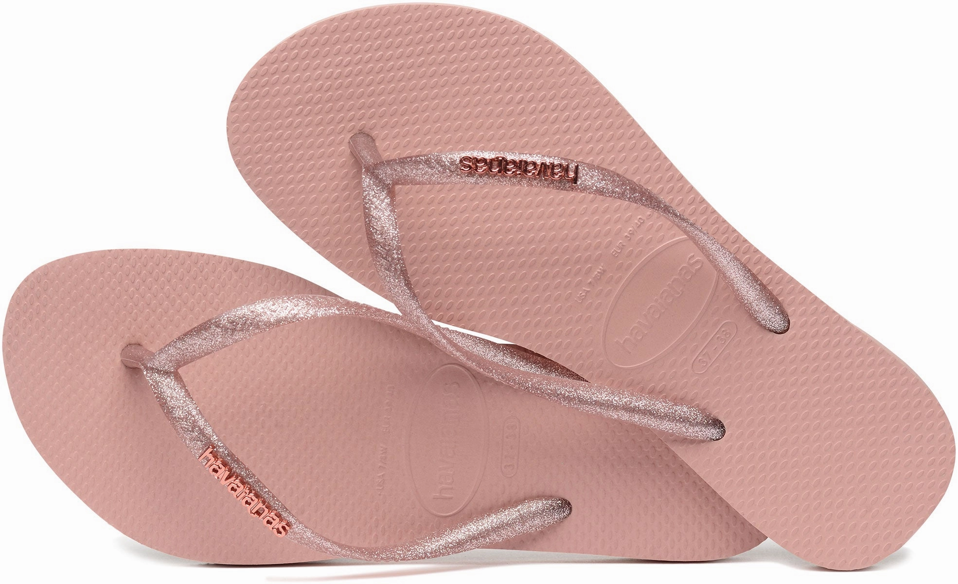 Everyday Design Havaianas Slim Logo Metal In Rose For Women