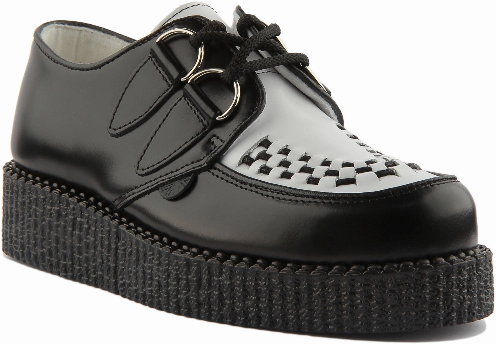 Underground Wulfrun Single In Black White Leather School Day