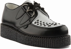 Underground Wulfrun Single In Black White Leather School Day