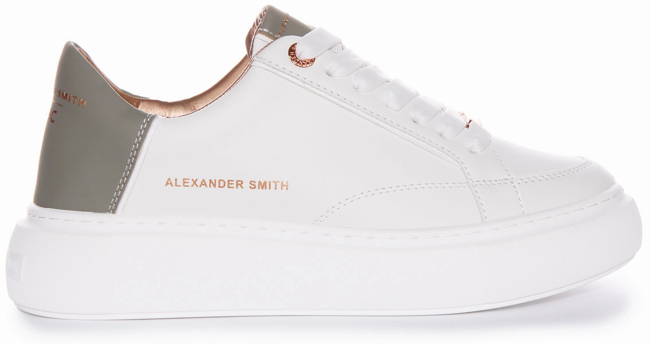 Everyday Ready Alexander Smith Platform Trainers In White Green For Women