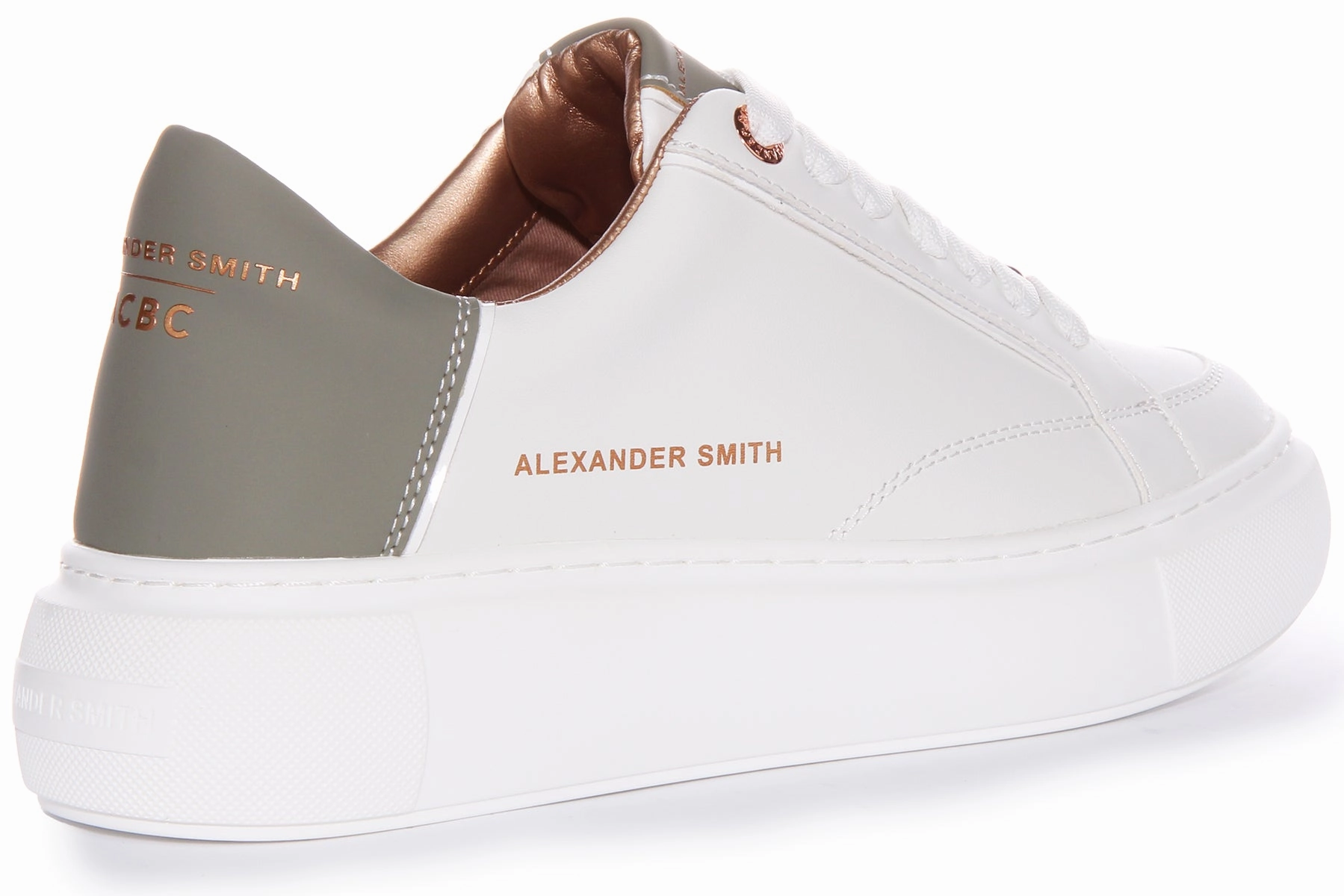 Everyday Ready Alexander Smith Platform Trainers In White Green For Women