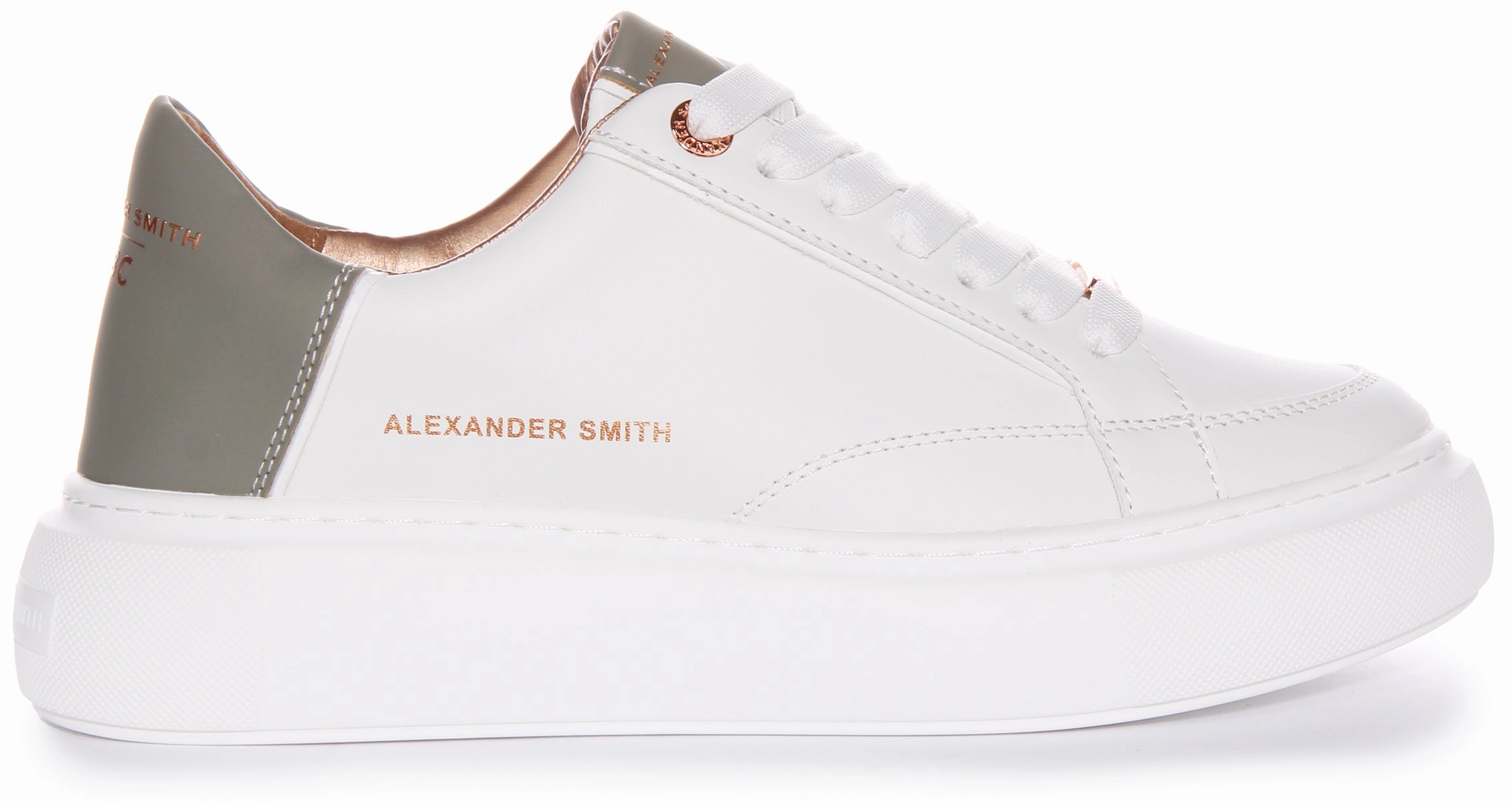 Everyday Ready Alexander Smith Platform Trainers In White Green For Women