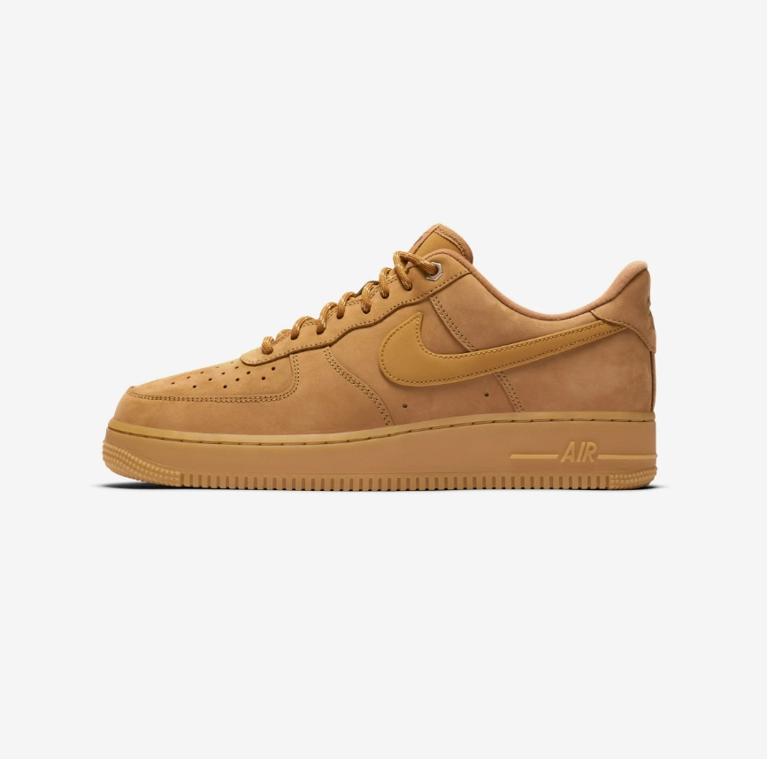 Exceptional design NIKE - Air Force 1 '07 WB - Flax/Wheat Gum Light Brown - Men's [CJ9179 200]