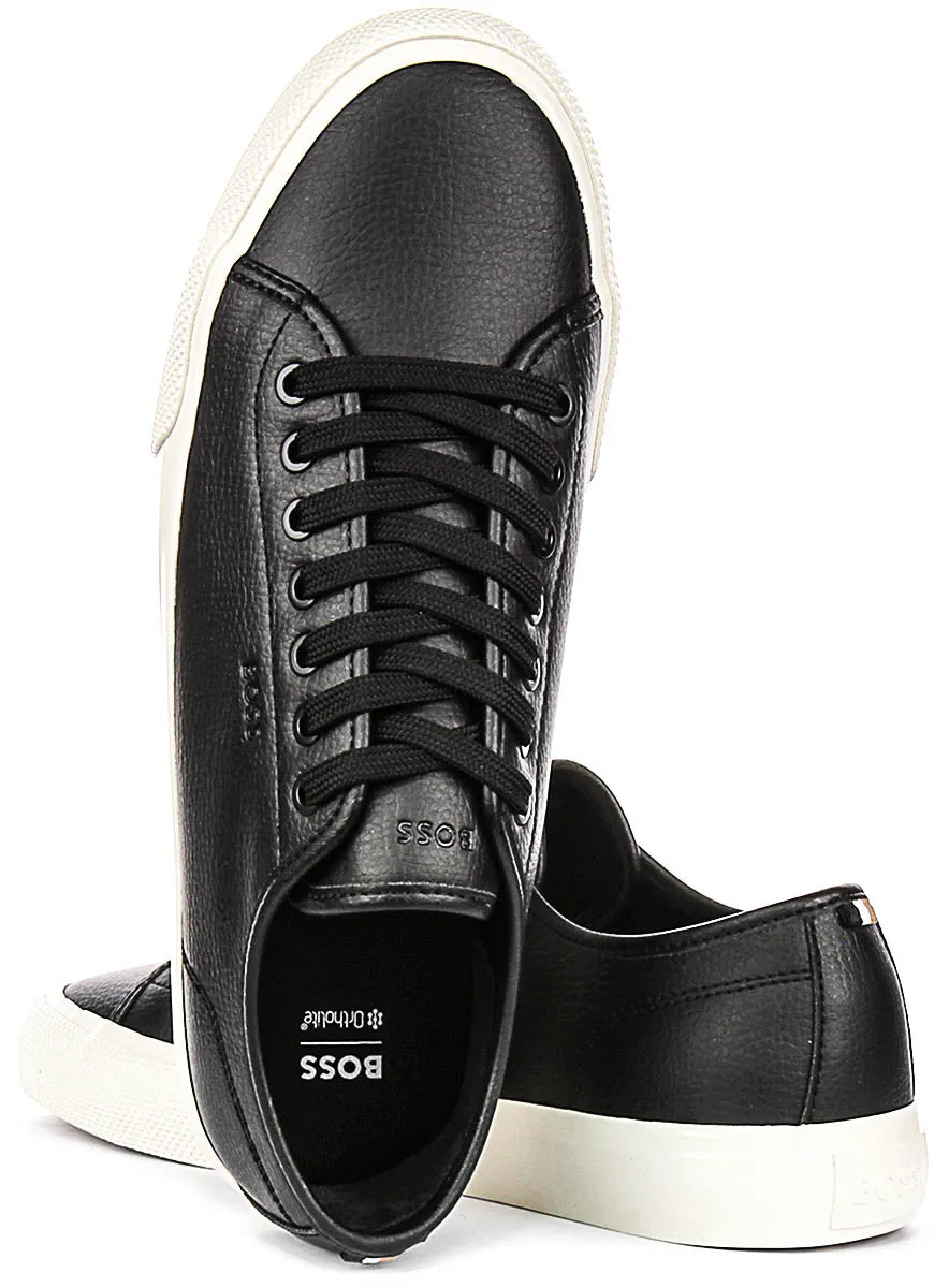 Extreme Traction Boss Aiden Tennis In Black Leather For Men