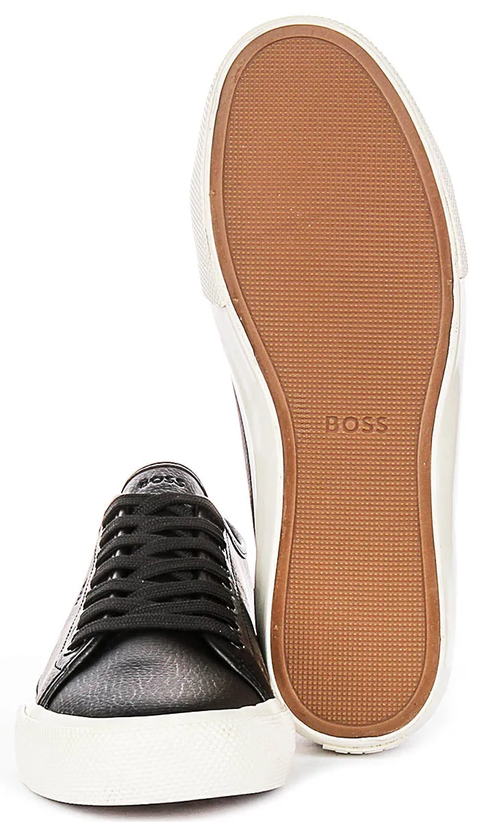 Extreme Traction Boss Aiden Tennis In Black Leather For Men