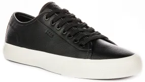 Simple Comfort Boss Aiden Tennis In Black Leather For Men