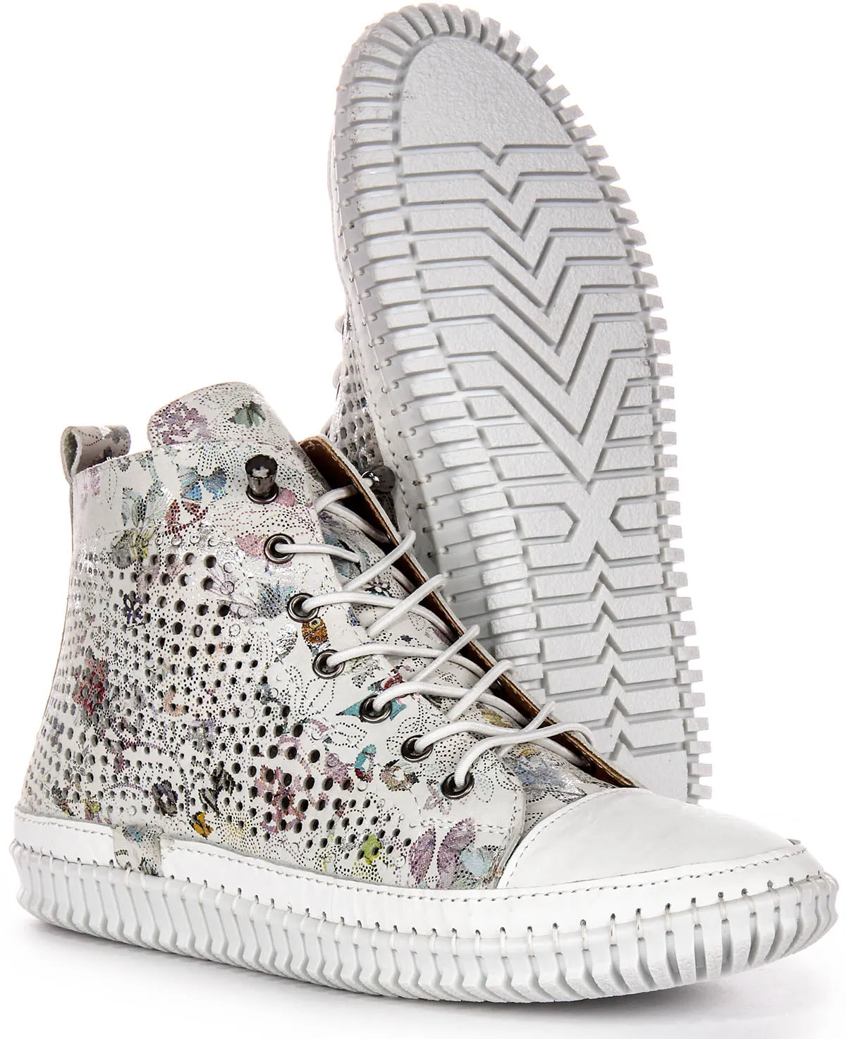 Fast Bounce Justinreess England Nexa Hi In White Floral For Women