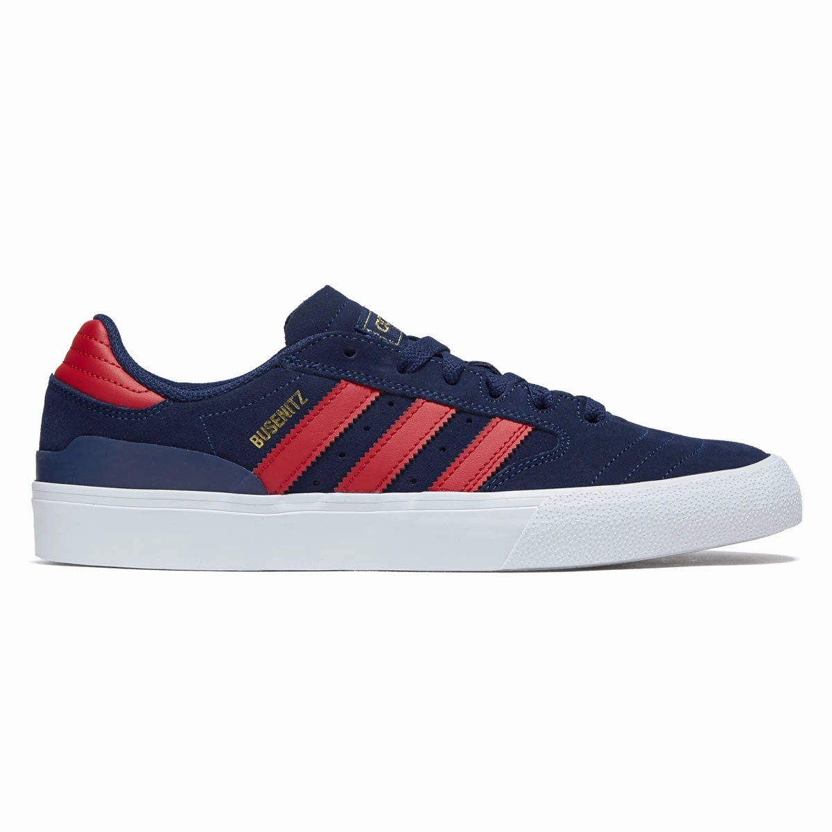 mesh ventilation Sport Aesthetic Adidas Busenitz Vulc II Shoes - Dark Blue/Better Scarlet/Gold Metallic