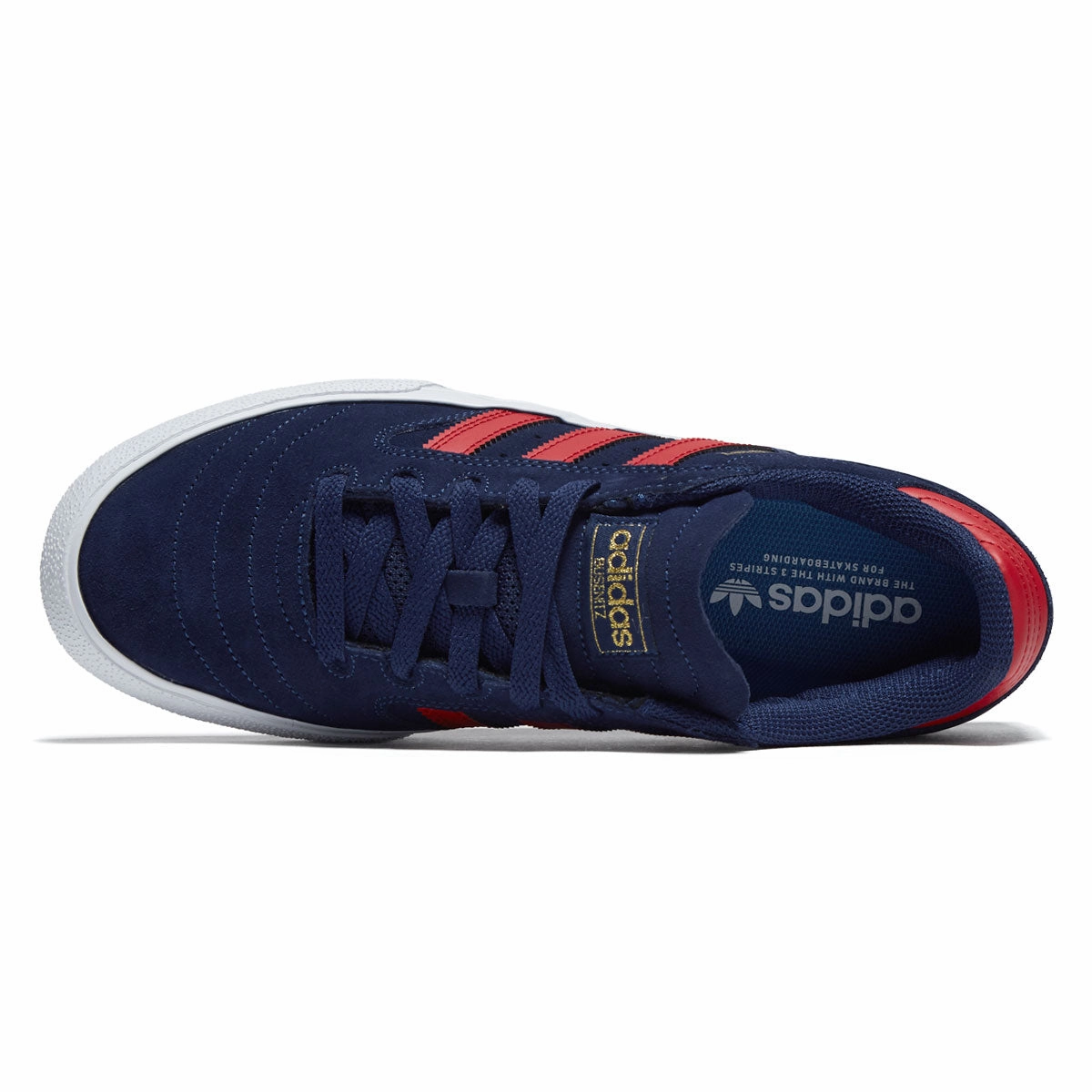 Fast Flex Adidas Busenitz Vulc II Shoes - Dark Blue/Better Scarlet/Gold Metallic