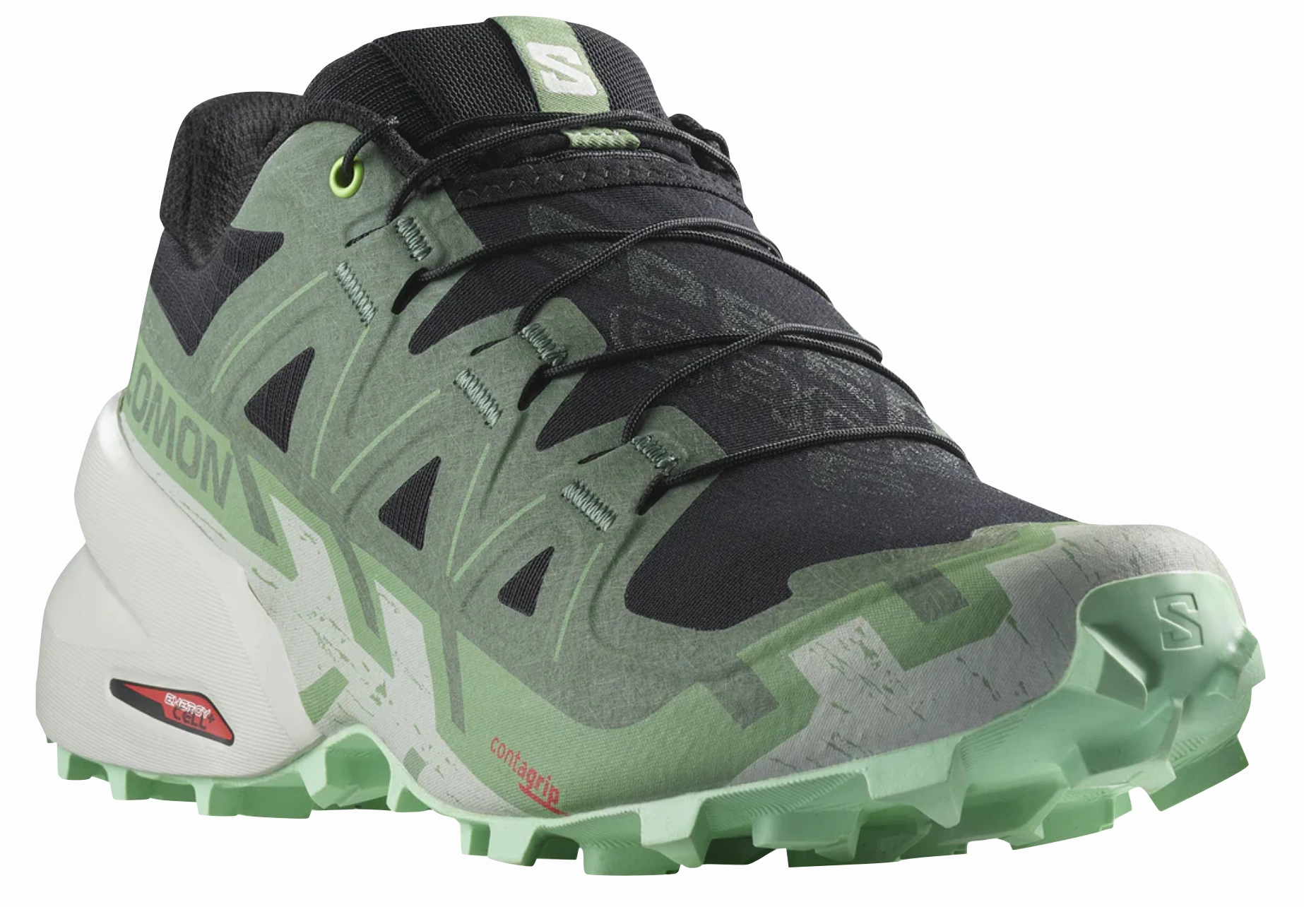 Fast Move Profile Salomon Speedcross 6 Womens (Black/Laurel Wreath/Green Ash)