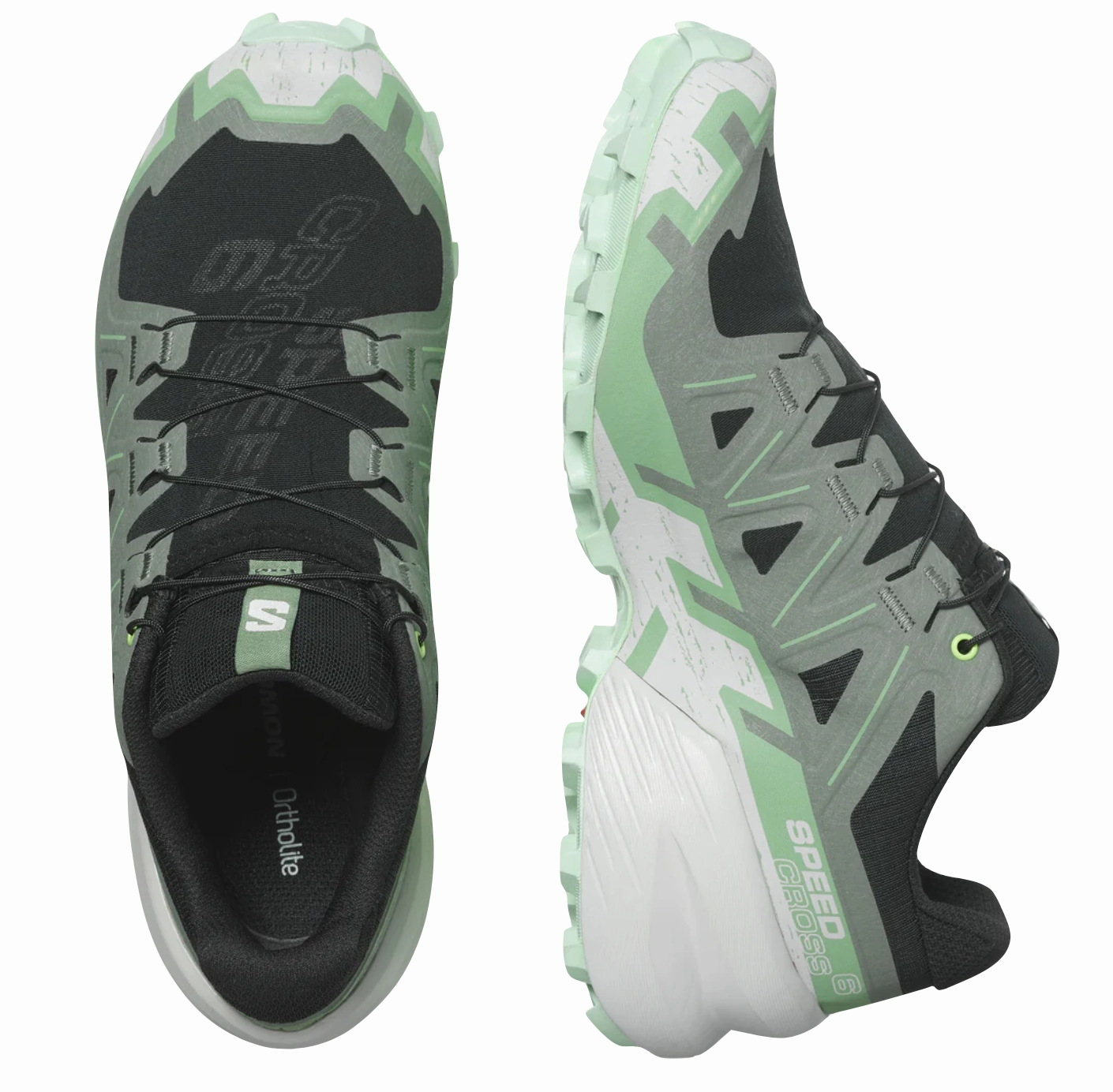 Fast Move Profile Salomon Speedcross 6 Womens (Black/Laurel Wreath/Green Ash)