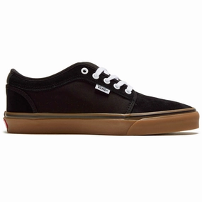 Toe Padding Premium Ride Vans Skate Chukka Low Shoes - Black/Black/Gum