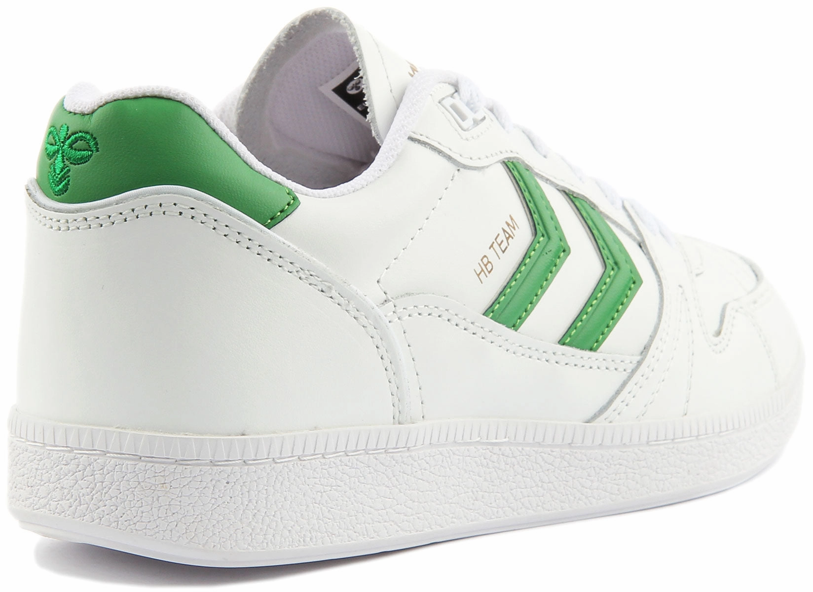 Fast Stride Hummel HB Team Retro Trainers In White Green For Men