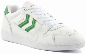 Hummel HB Team Retro Trainers In White Green For Men All components tested for dynamic movement accuracy Lifestyle Sport