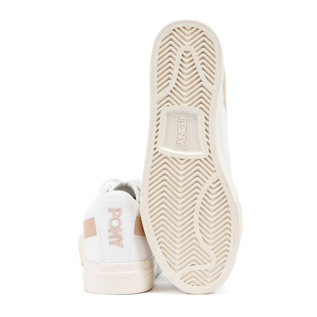 Featherweight Upper Pony Slam Dunk Lo White/Pink Trainers