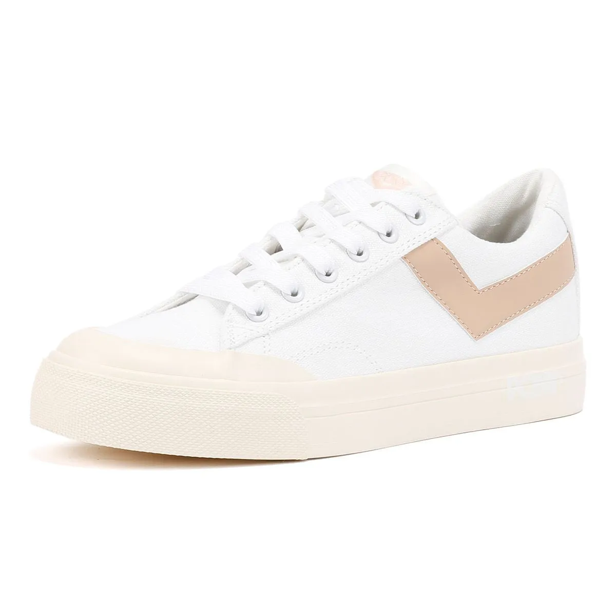 Featherweight Upper Pony Slam Dunk Lo White/Pink Trainers