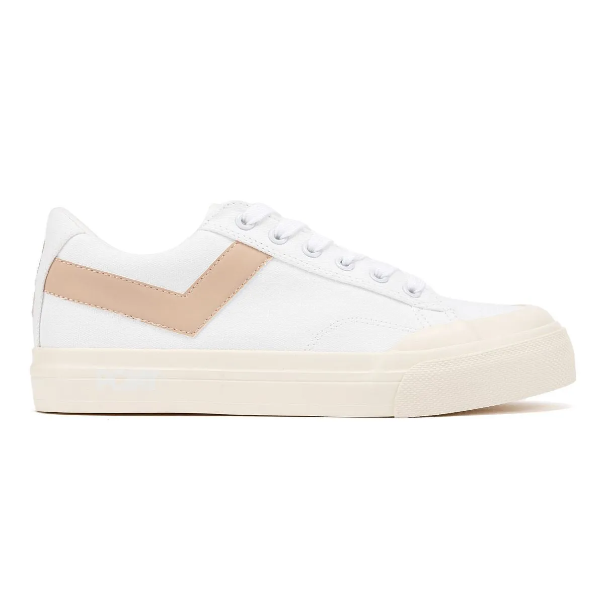 Featherweight Upper Pony Slam Dunk Lo White/Pink Trainers