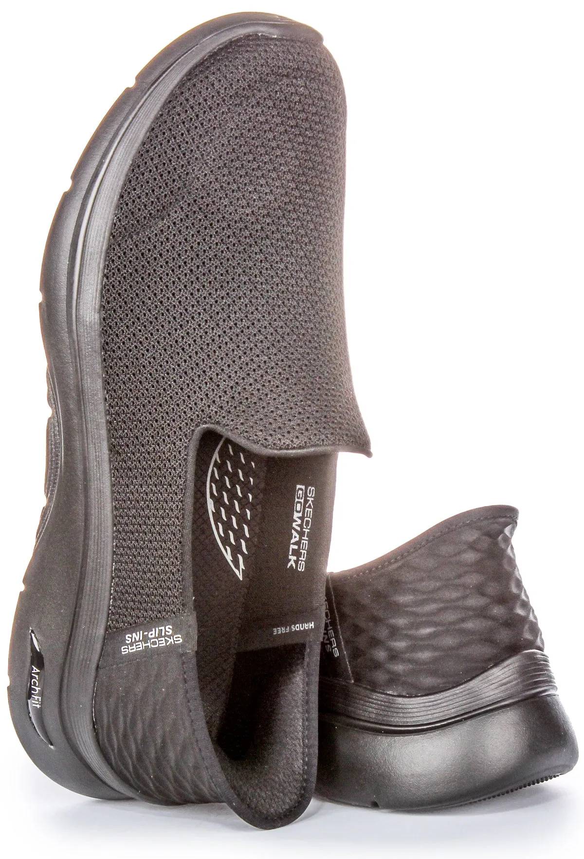 Featherweight Upper Skechers Go Walk Arch Fit In All Black For Women