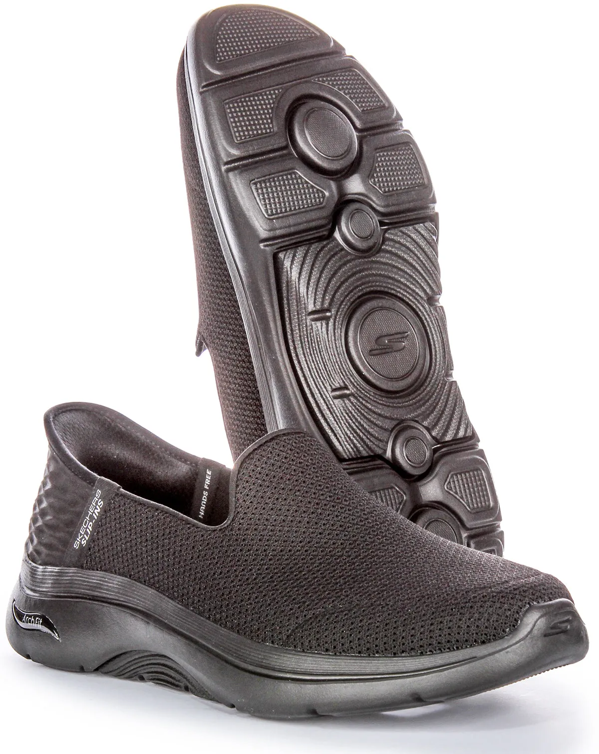 Featherweight Upper Skechers Go Walk Arch Fit In All Black For Women