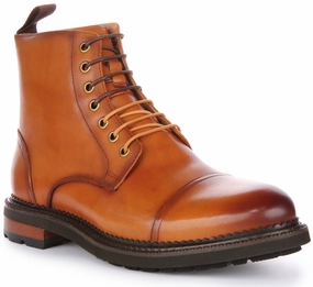 Trendy Look Anti Bacterial Justinreess England Kingston Ankle Boots In Brown For Men