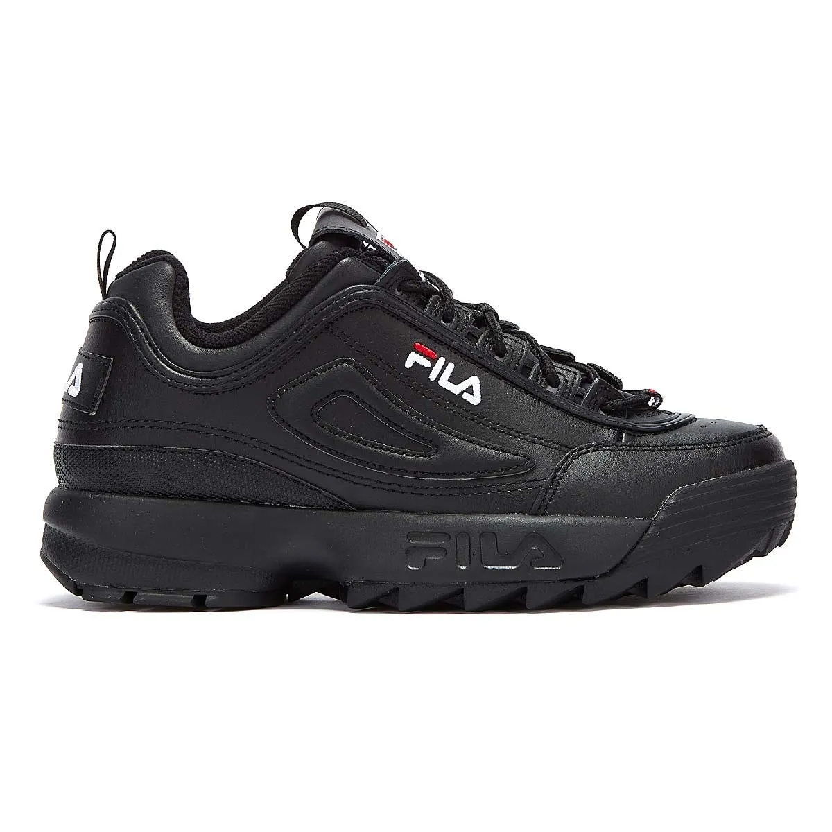 Fila Disruptor II Premium Black / White / Fila Red Trainers Support Base