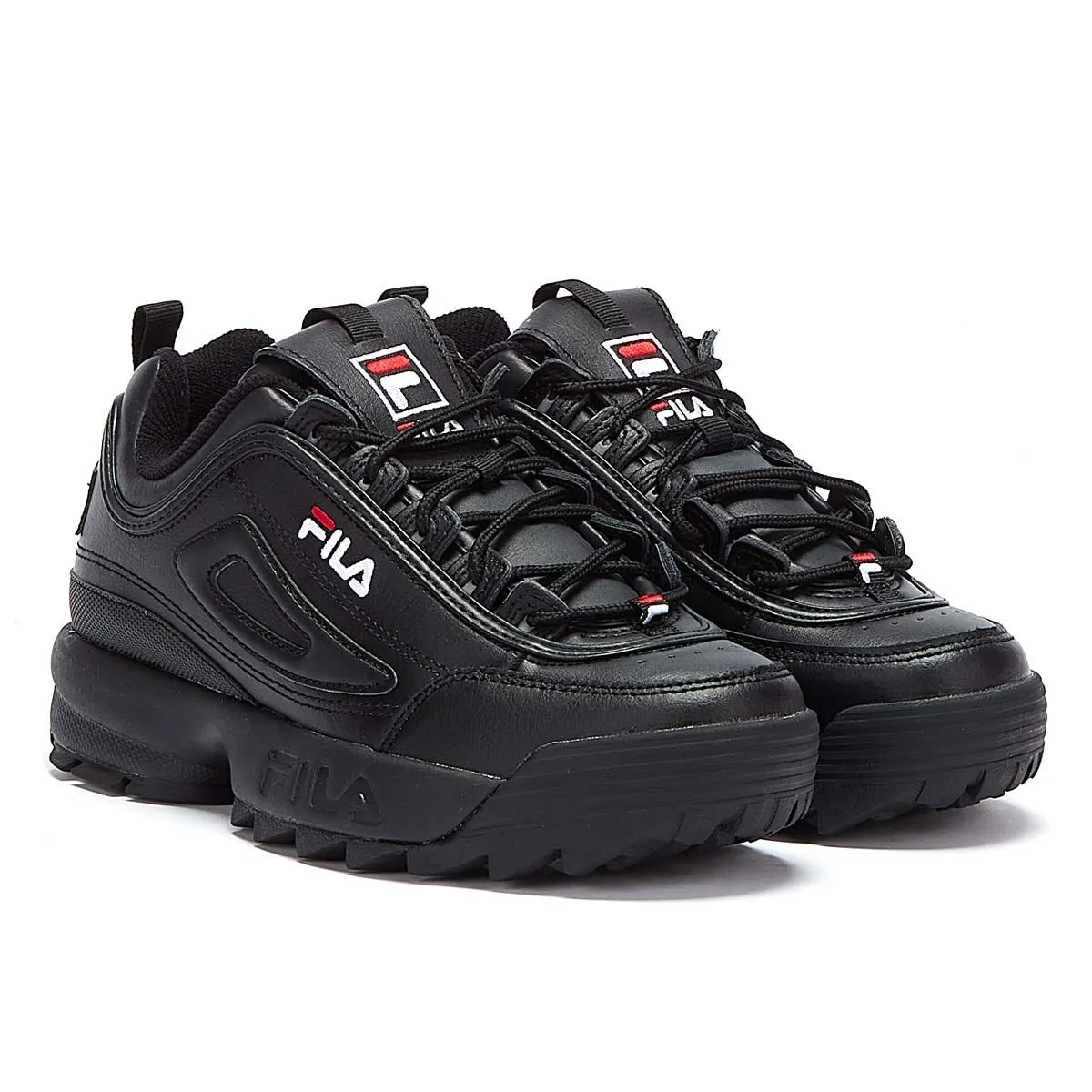 Smooth Jogging Resilient Fila Disruptor II Premium Black / White / Fila Red Trainers