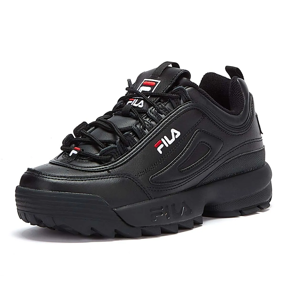 Fila Disruptor II Premium Black / White / Fila Red Trainers Support Base