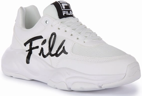 Fila Astro Logo In White Tongue design prevents pressure on top of the foot