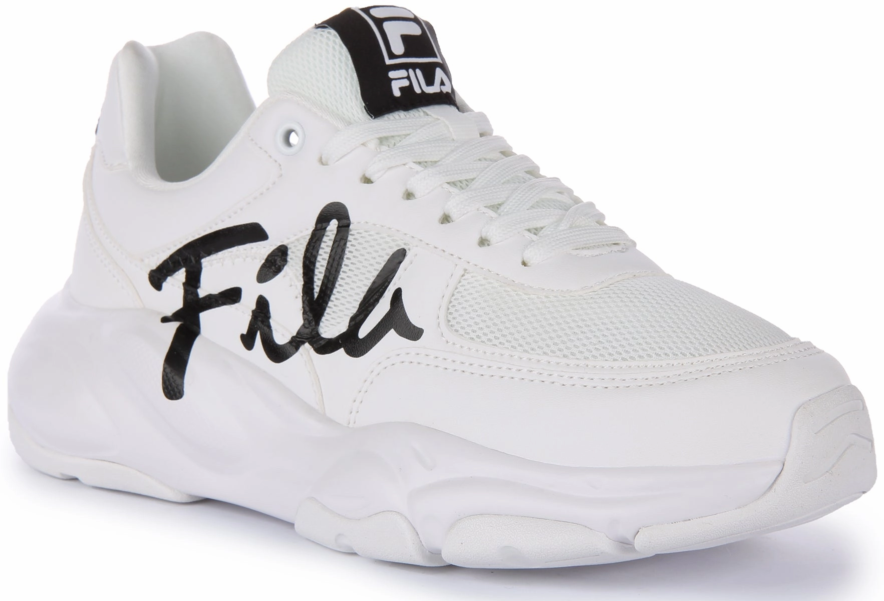 Fila Astro Logo In White Tongue design prevents pressure on top of the foot