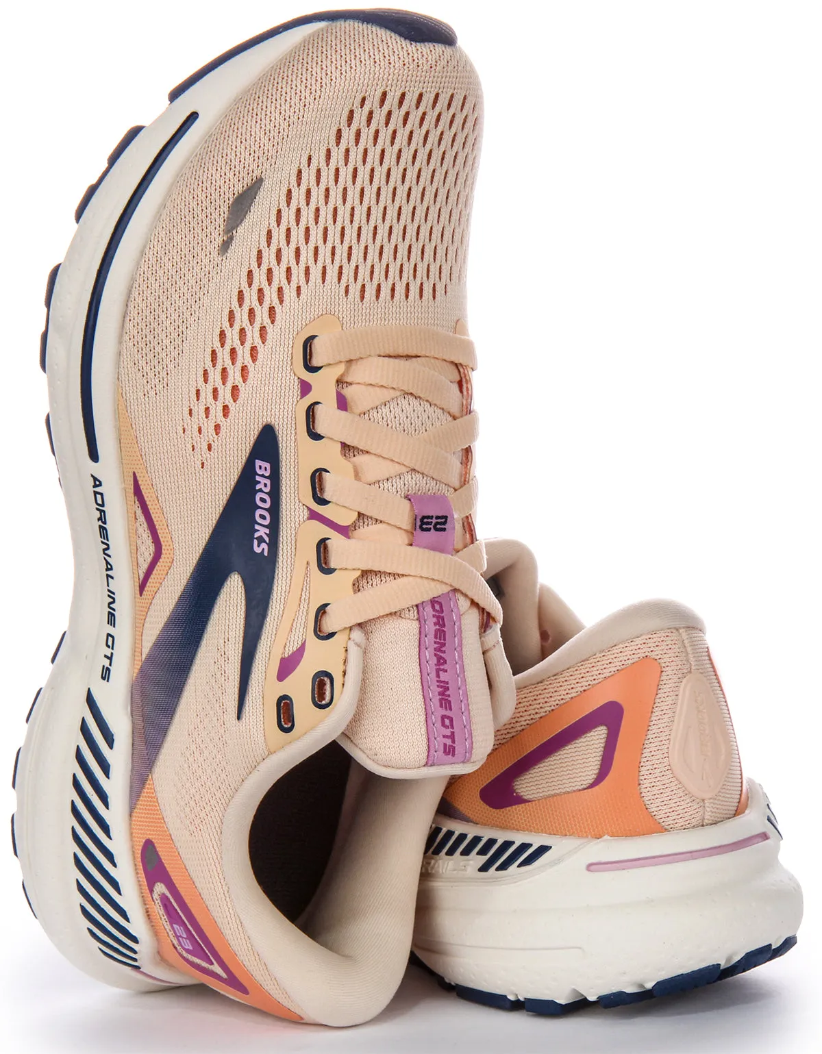 Firm Flex Brooks Adrenaline Gts In Peach | Medium Fit