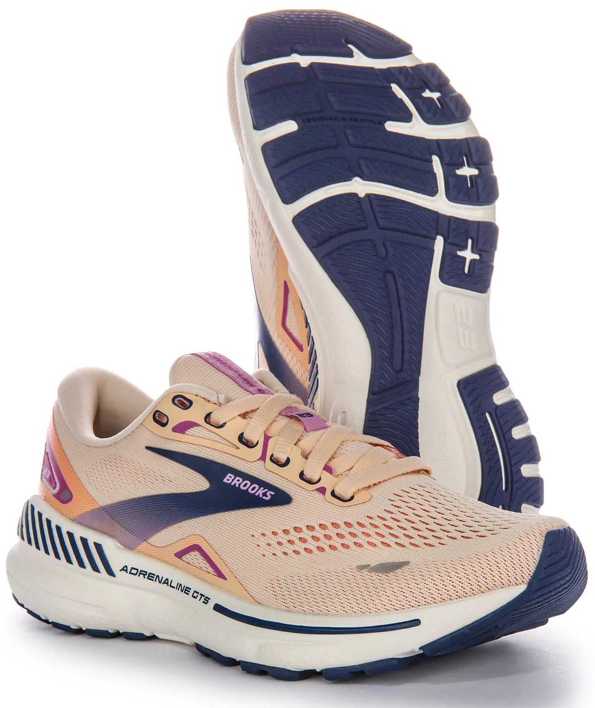Firm Flex Brooks Adrenaline Gts In Peach | Medium Fit